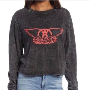SOLD✨ Aerosmith Long Sleeve Cropped Band Shirt